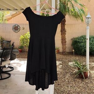 Windsor black high low formal off shoulder dress women's medium